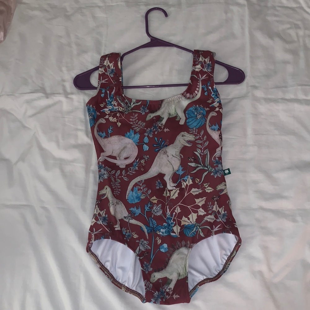 Luckyleo Maroon Dino Glide Leotard